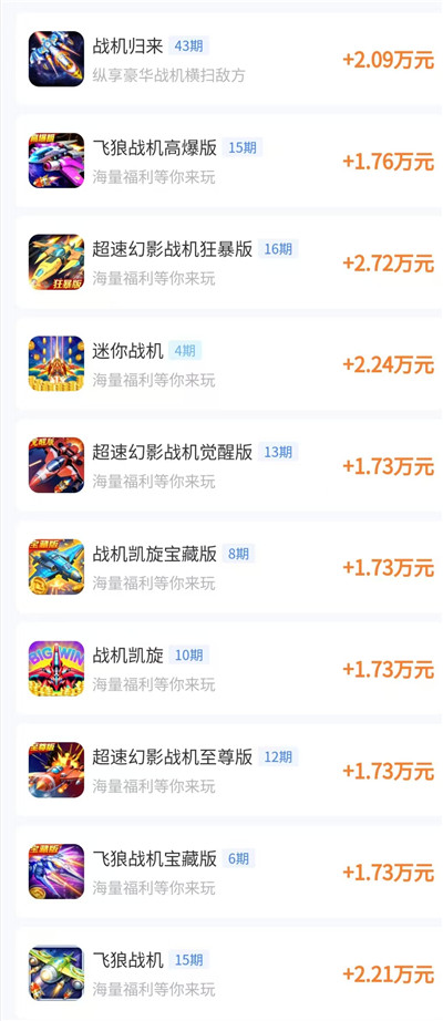 飞行射击类的小游戏哪些好玩？五款飞机大战小游戏推荐：配图