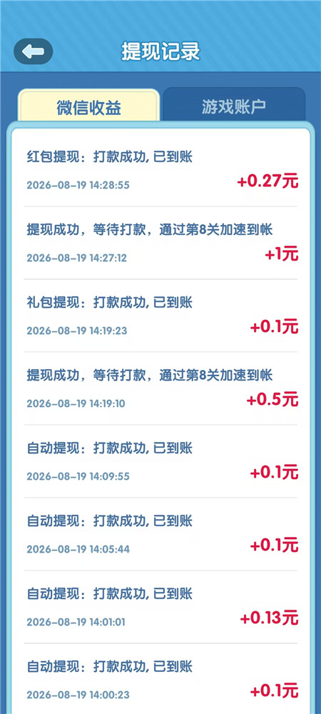 《福运水果》消除赚钱游戏靠谱么？通关6关一共可提多少？配图